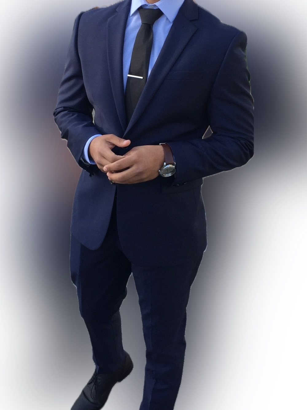 Express Men's Navy Suit Jacket and Pant
